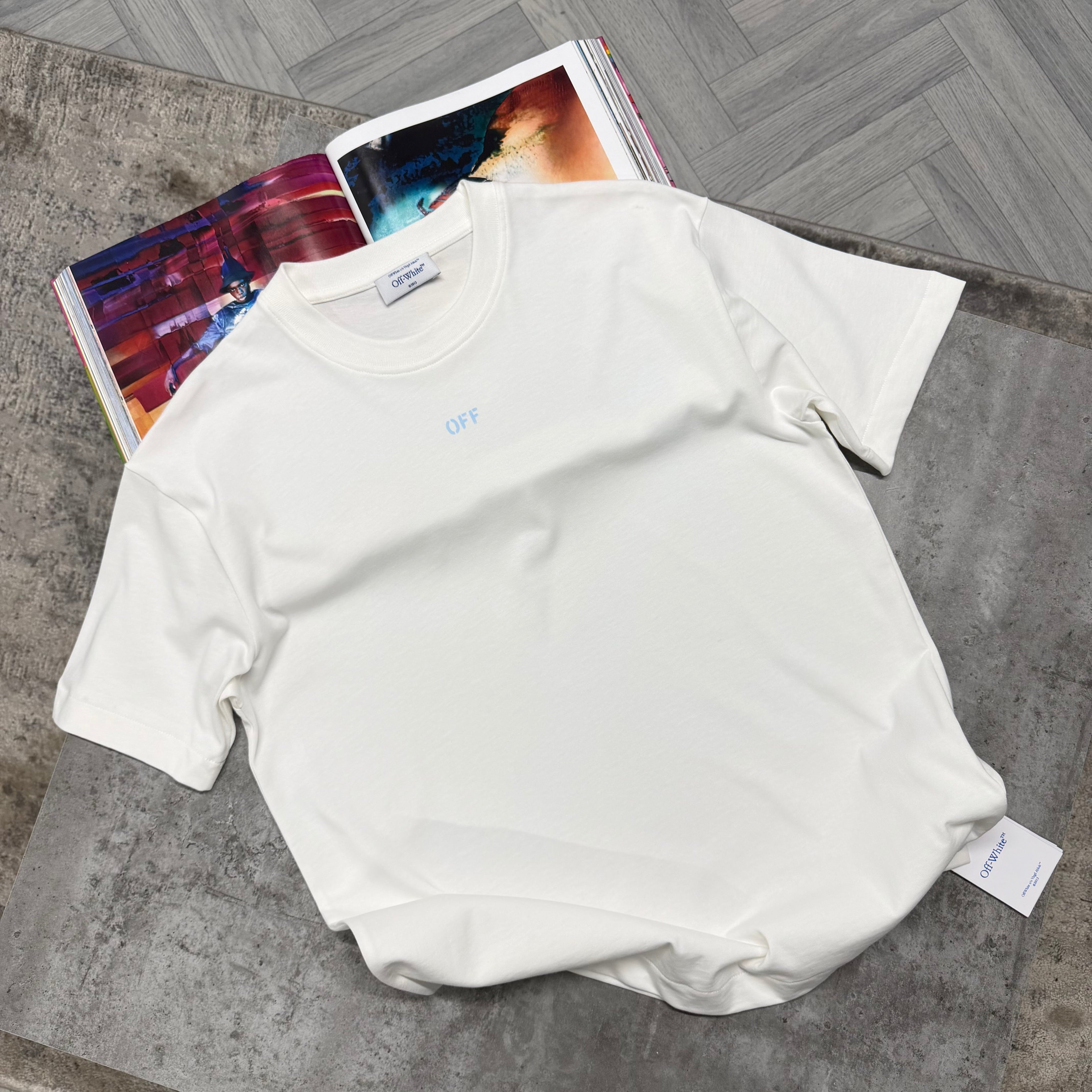 OW STENCIL T SHIRT - WHITE