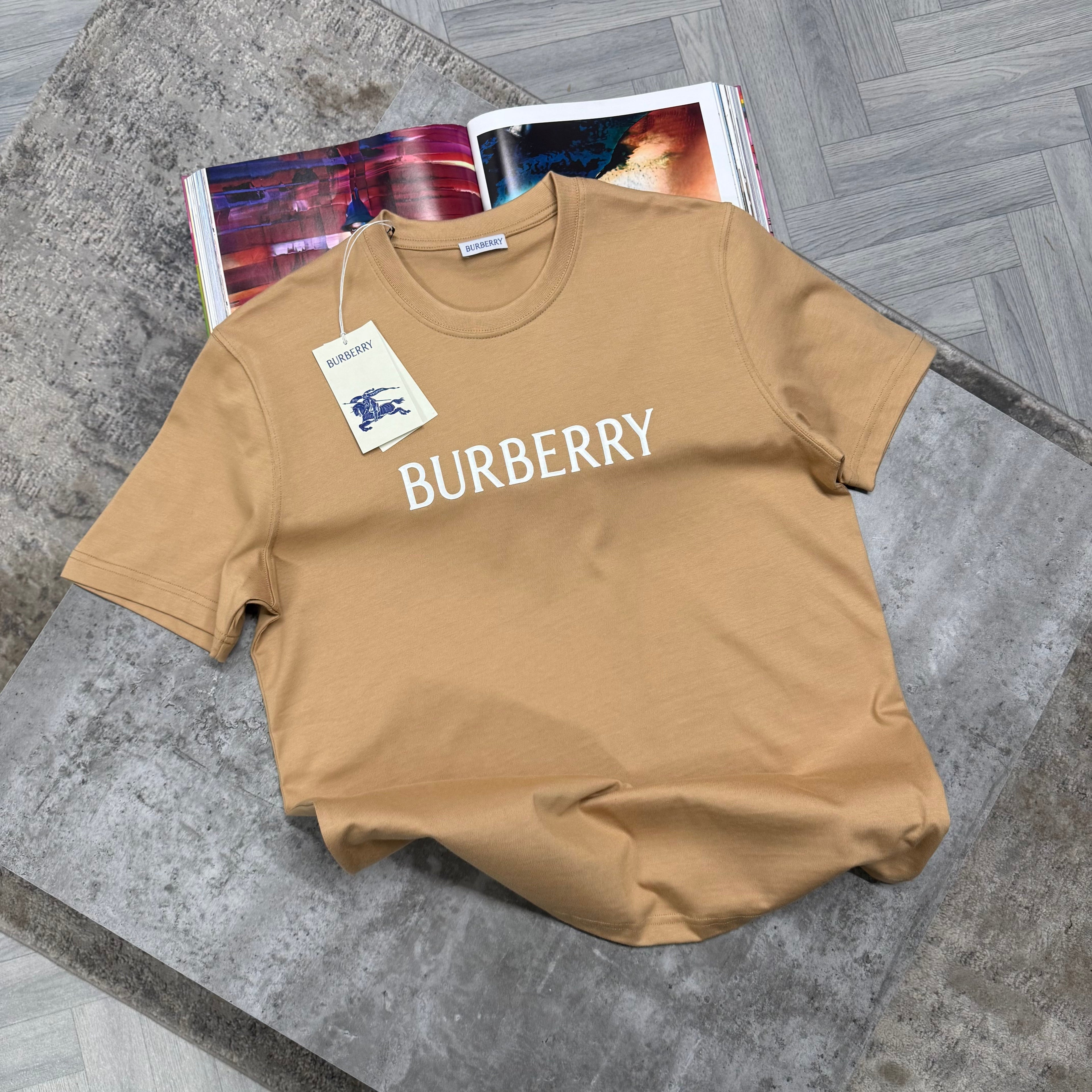BBR LOGO T SHIRT -  BEIGE
