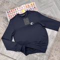 MNCLR FADED BADGE CREWNECK JUMPER - NAVY