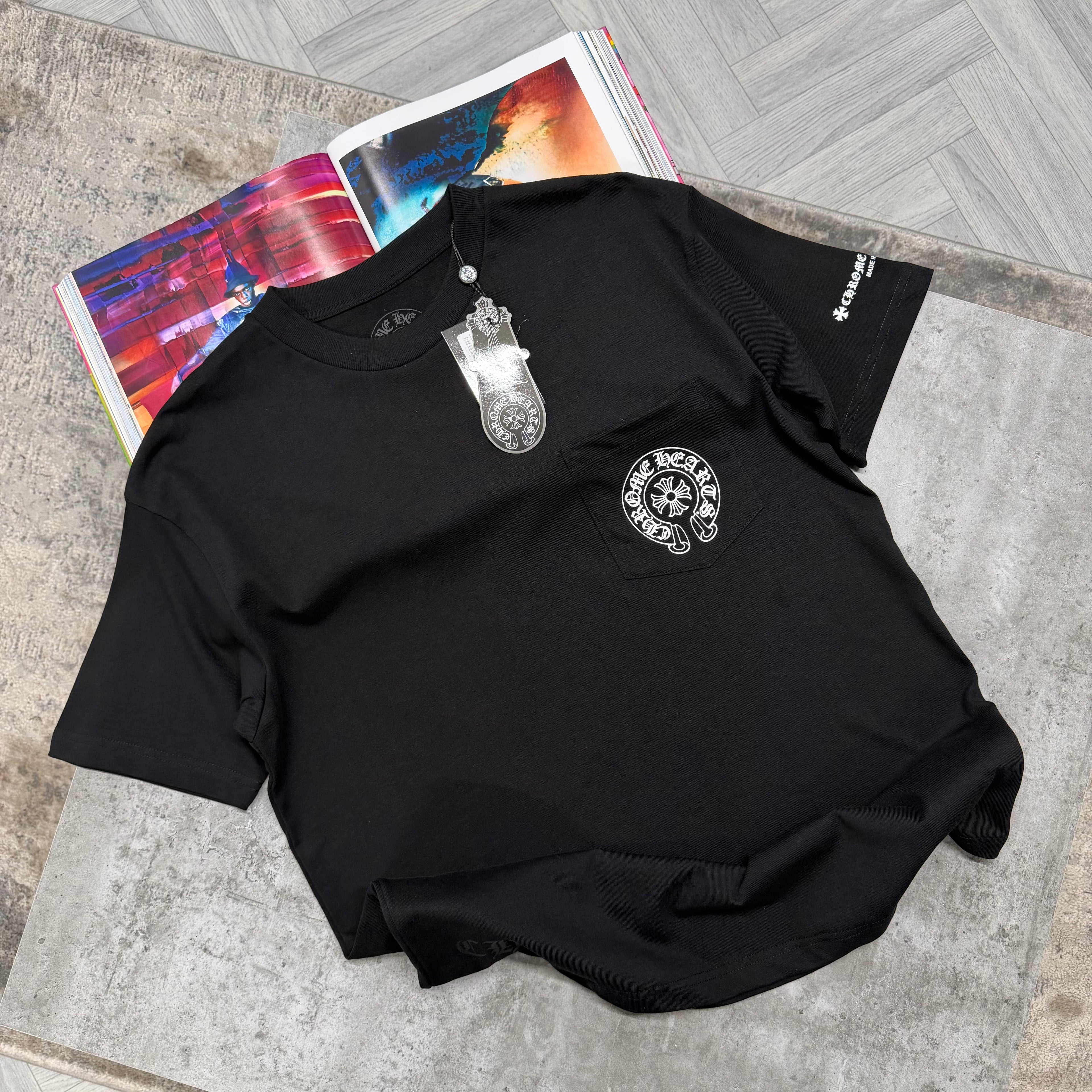 CH POCKET T SHIRT - BLACK